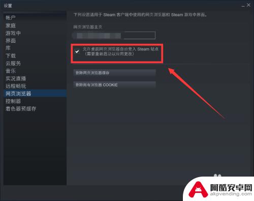 用steam浏览网页