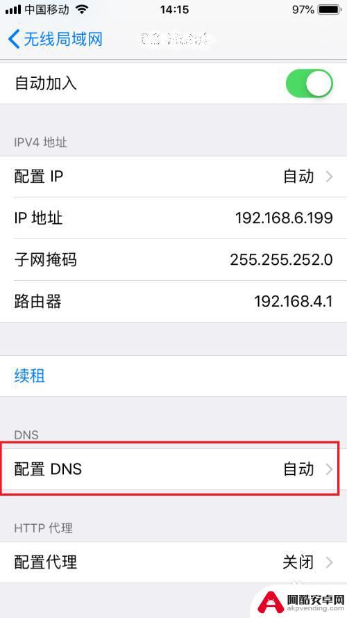 苹果手机网络dns怎么设置